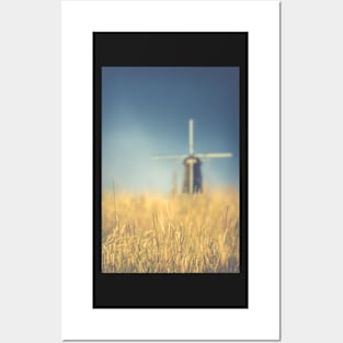 Wheat Field Windmill Posters and Art